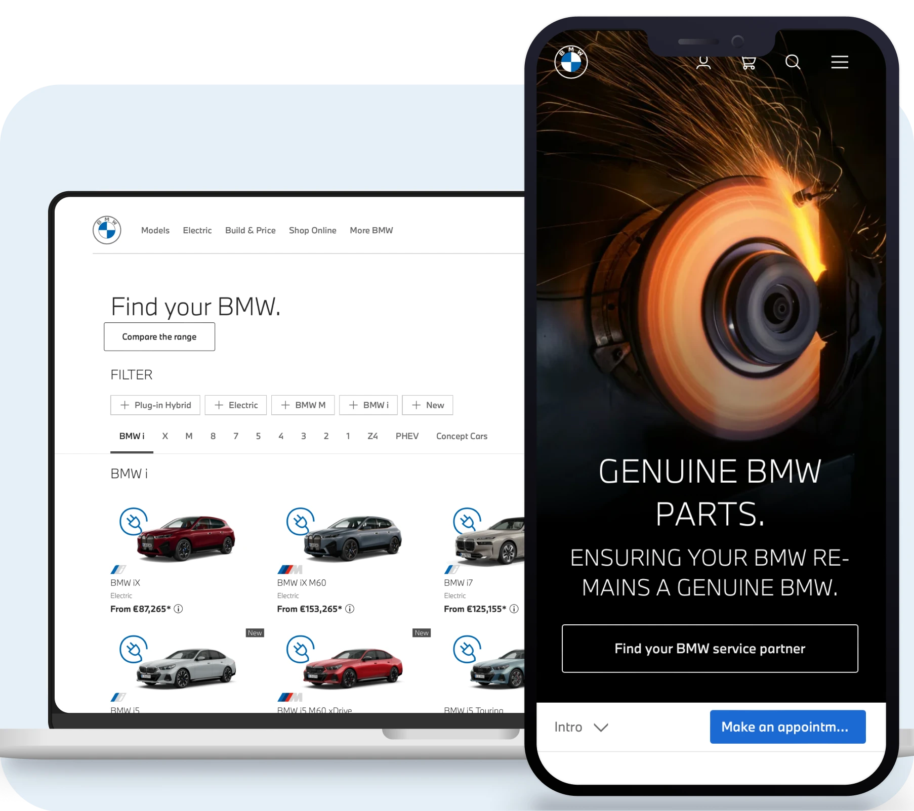 Texto alternativo para la imagen principal de la página de estudio de caso de piezas de BMW.