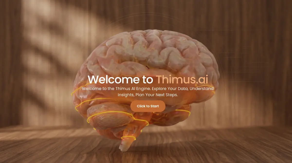 Thimus Intelligence AI interface for neuroscience study data