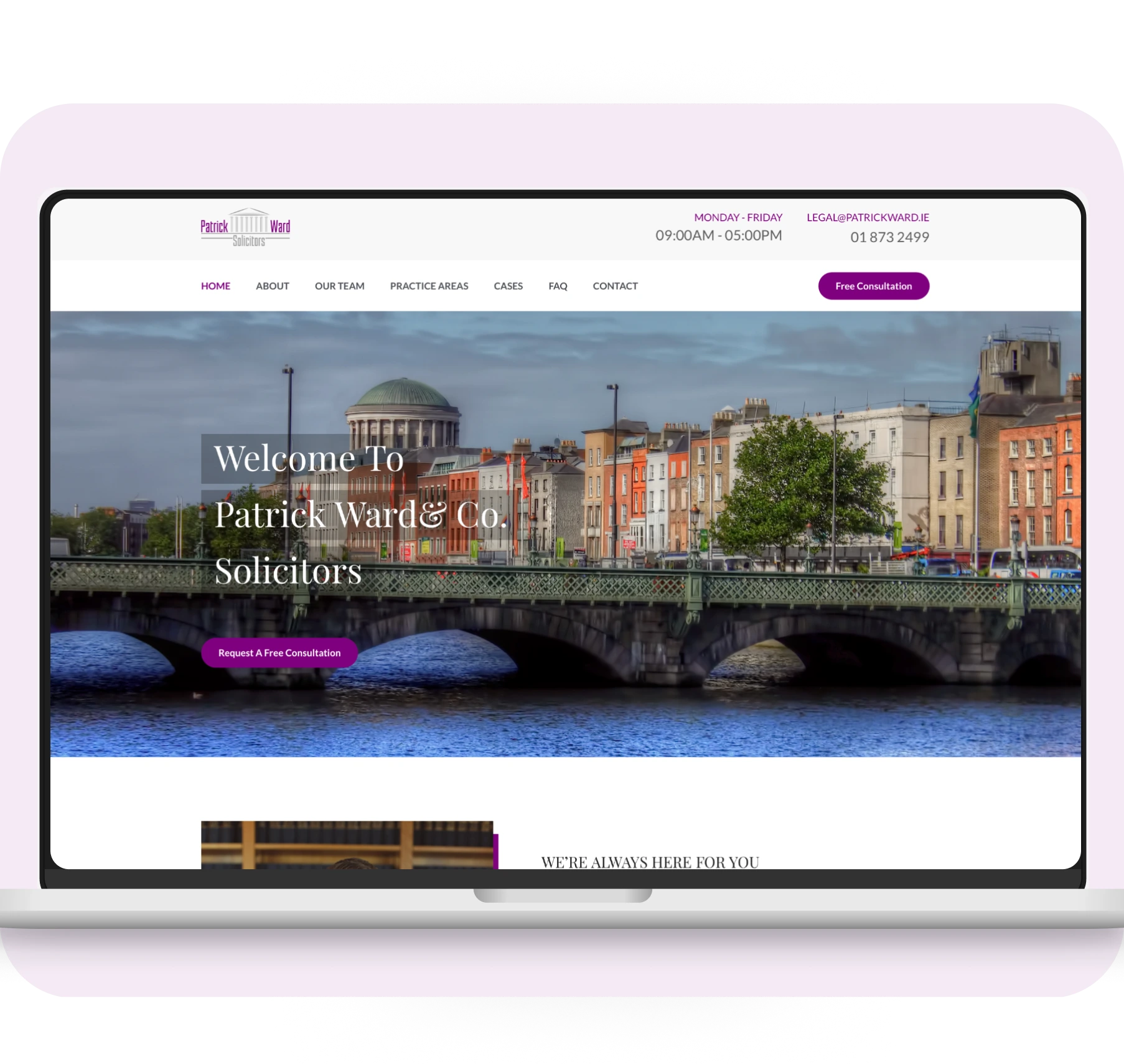 Alternativ text för Patrick Ward Solicitors fallstudiesida rubrikbild